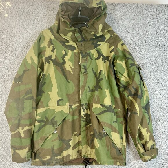 Vintage Raven Camo GORE TX Parka US Army Medium Jacket 1970s Hunting USA Made - Picture 1 of 7